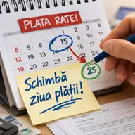 Cu și despre creditele bancare: poți să schimbi data de plată a ratei?