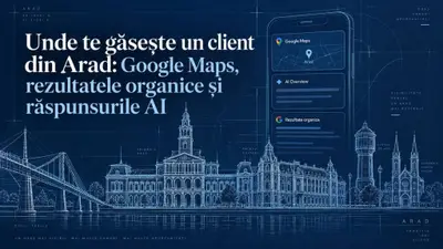 Unde te găsește un client din Arad: Google Maps, rezultatele organice și răspunsurile AI
