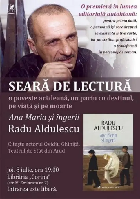 Seara de lectura la Libraria Corina - Ana Maria si ingerii de Radu Aldulescu