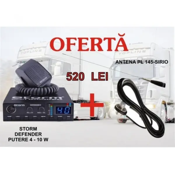 STORM DEFENDER+ANTENA PL145+CABLU