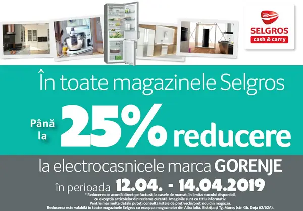 Electrocasnice la oferta de la Selgros Arad